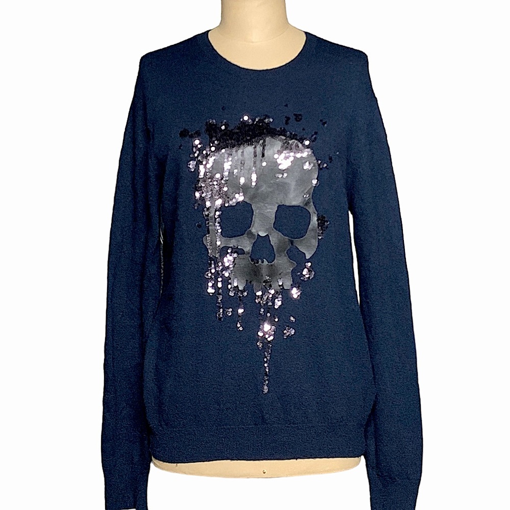 5CM, Leather Skull Sweater